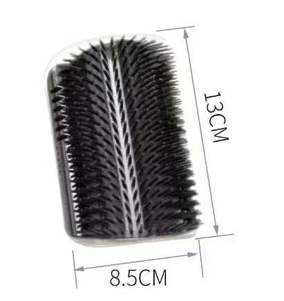 Wall Mount Corner Cat Self Groomer Comb Ergonomic Pet Massage Hair Remover Brush Space Saving Indoor Kitten Scratching Toy Easy - Color: Black Cat Comb